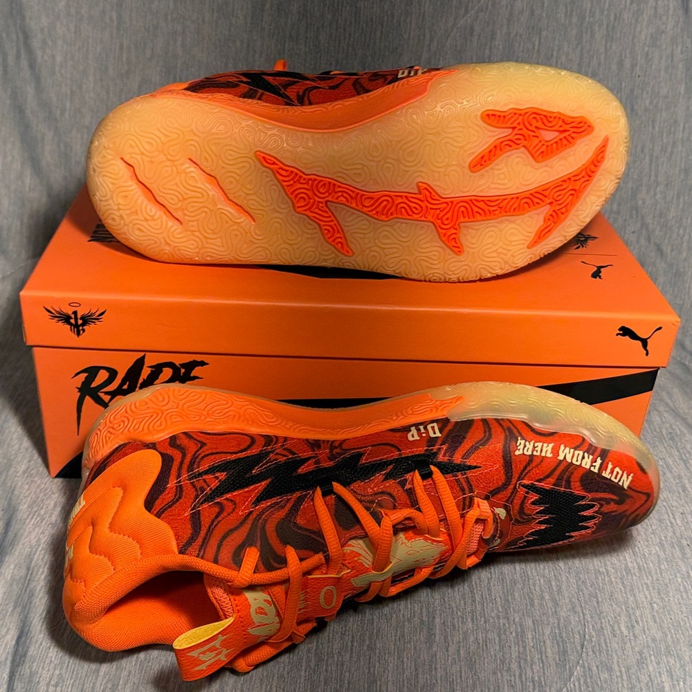 Puma MB.03 'Halloween' Men’s Basketball Shoes in the Fluro Orange Pes/PUMA 9.5 - Picture 13 of 17